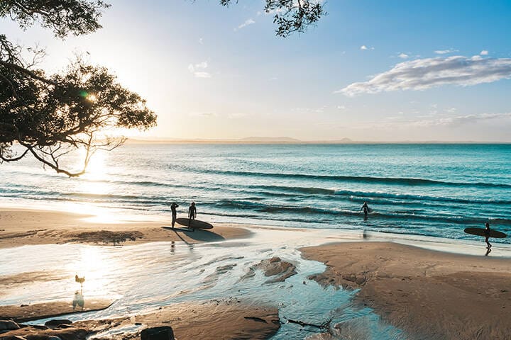 Sunset in Noosa National Park on the Sunshine Coast in Queensland, Australia