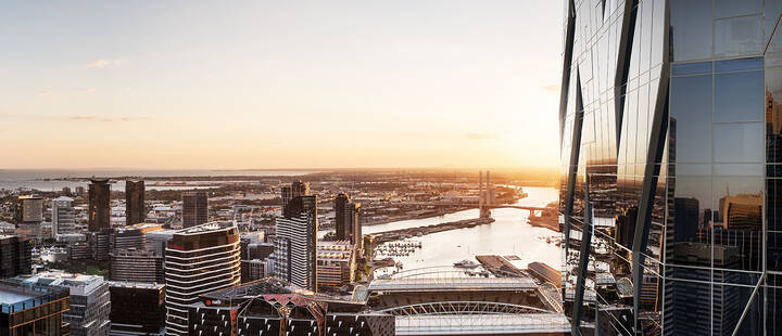 View of Melbourne city from the Ritz-Carlton