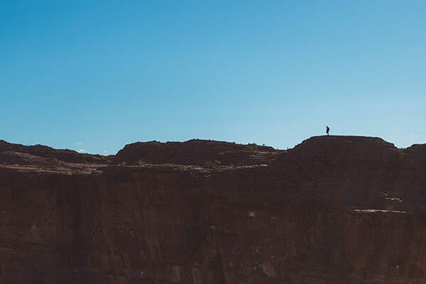 Person on Rim Walk, King's Canyon