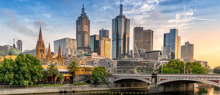 Melbourne's central business district 