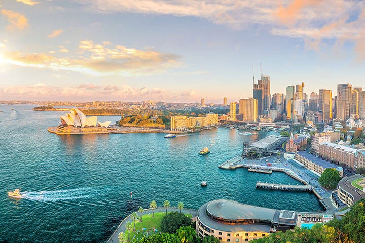 Downtown Sydney skyline in Australia