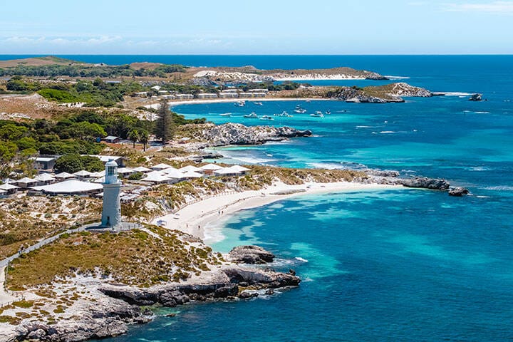 Aerial view of Rottnest Island 